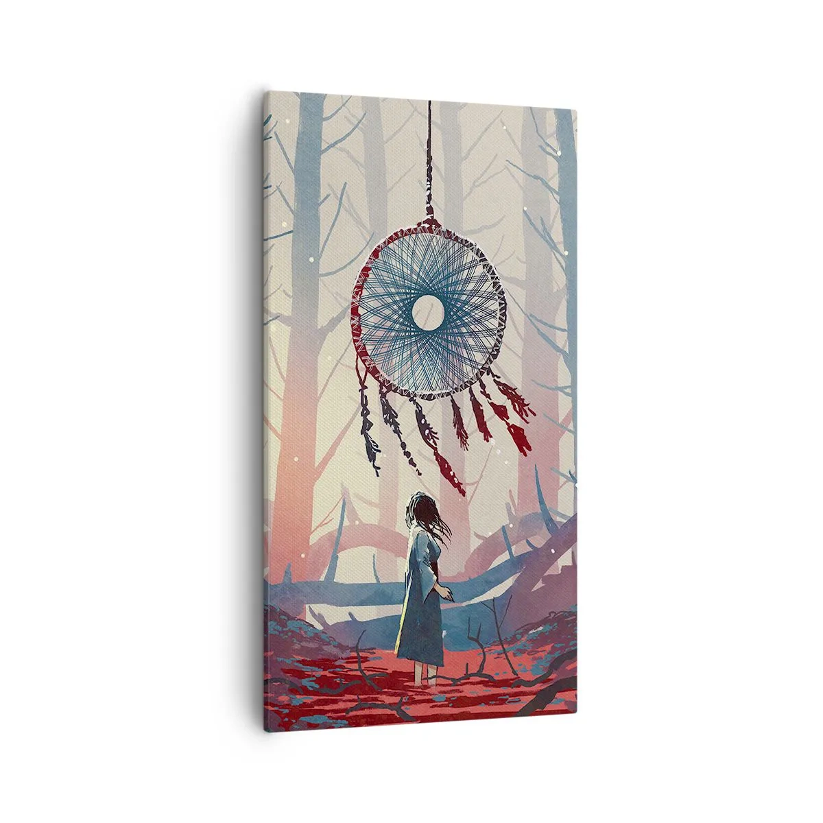 Lærredstryk - Billede på lærred - Det hemmelige ritual for lykke - 55x100 cm