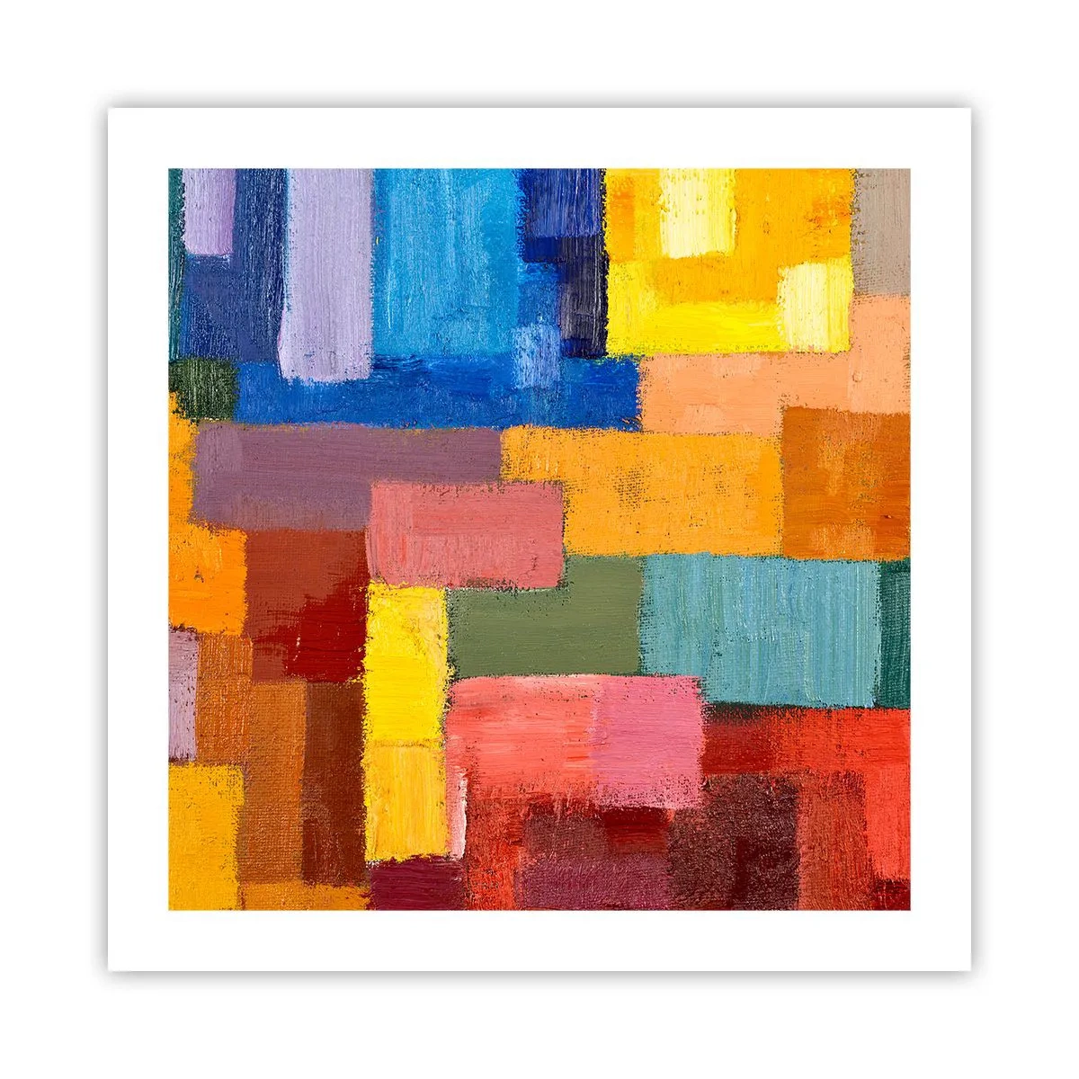 Plakat - Hver især forskellige, alle farverige - 50x50 cm