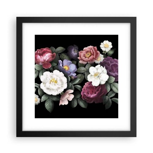 Plakat i sort ramme - Fra en engelsk have - 30x30 cm
