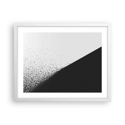 Plakat i hvid ramme - Hurtigere og hurtigere, mere og mere - 50x40 cm