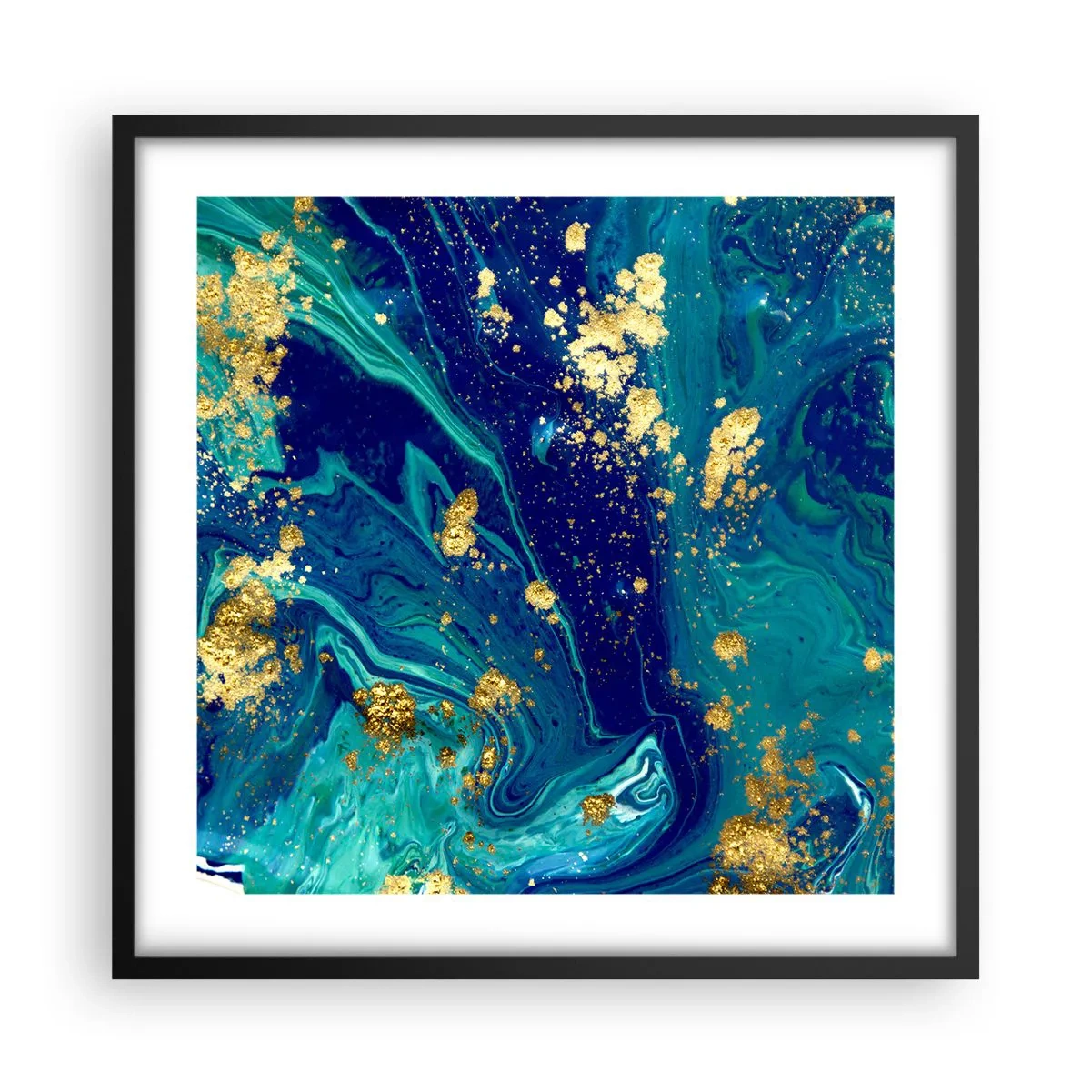 Plakat i sort ramme - Solblade  - 50x50 cm