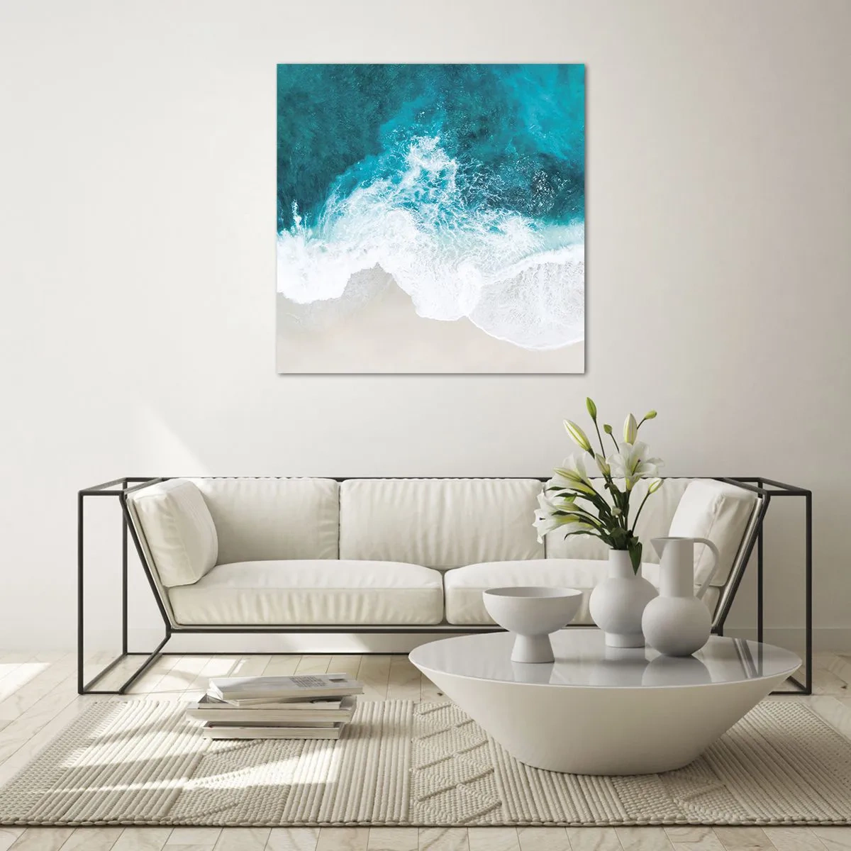 Billede på glas - Naturlig kærtegn - 50x50 cm