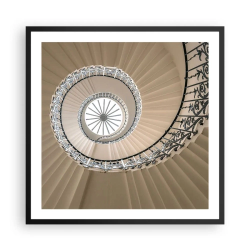 Plakat i sort ramme - I midten af en skal - 60x60 cm
