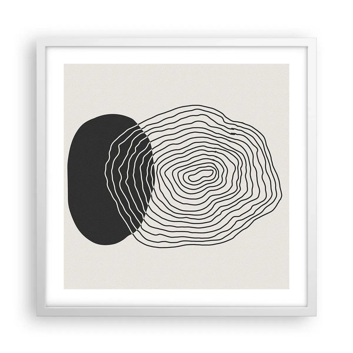 Plakat i hvid ramme - Varighed og vibration - 50x50 cm