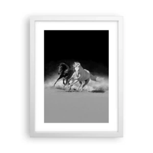 Plakat i hvid ramme - Frihedens galop - 30x40 cm