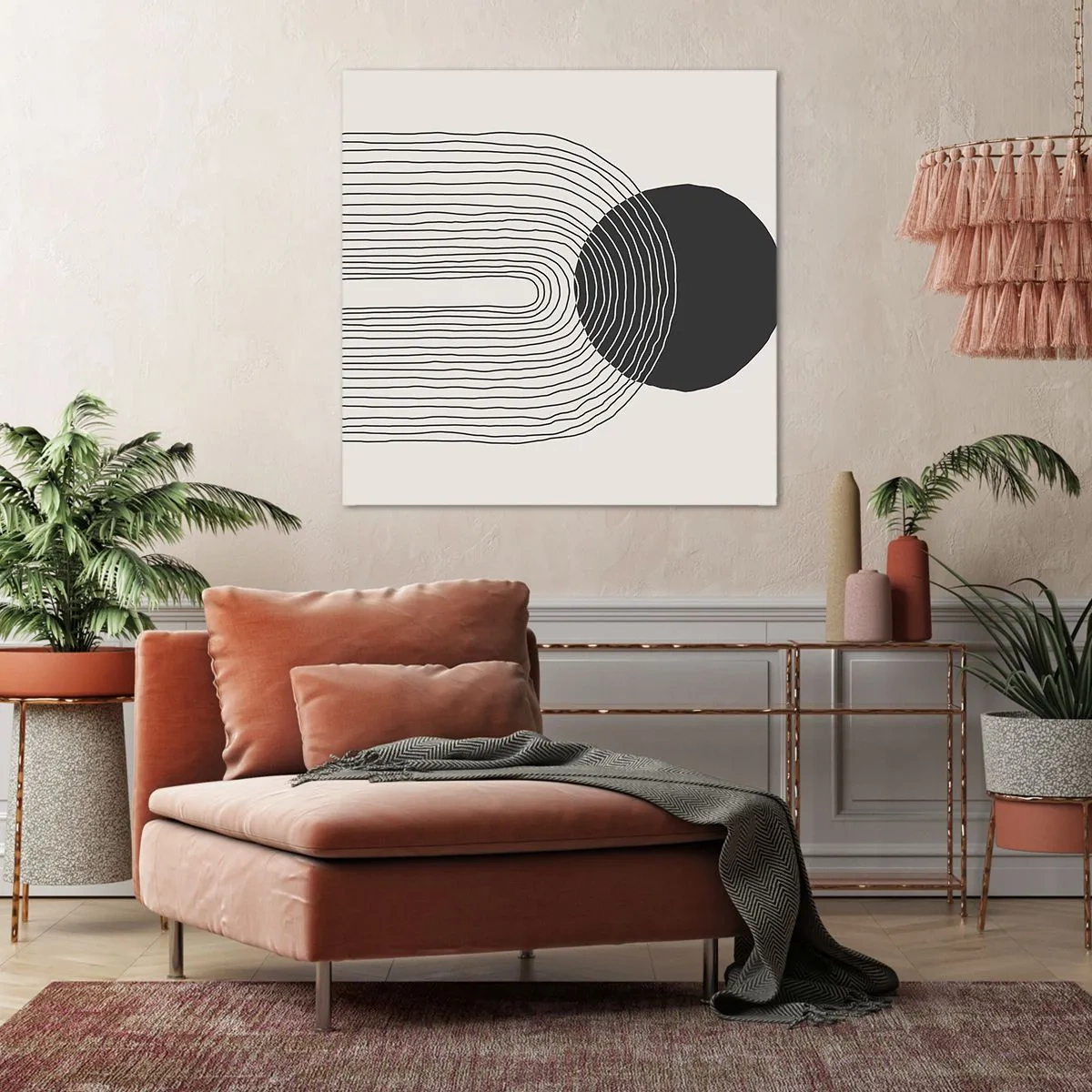 Lærredstryk - Billede på lærred - Rystende og selvsikker - 50x50 cm