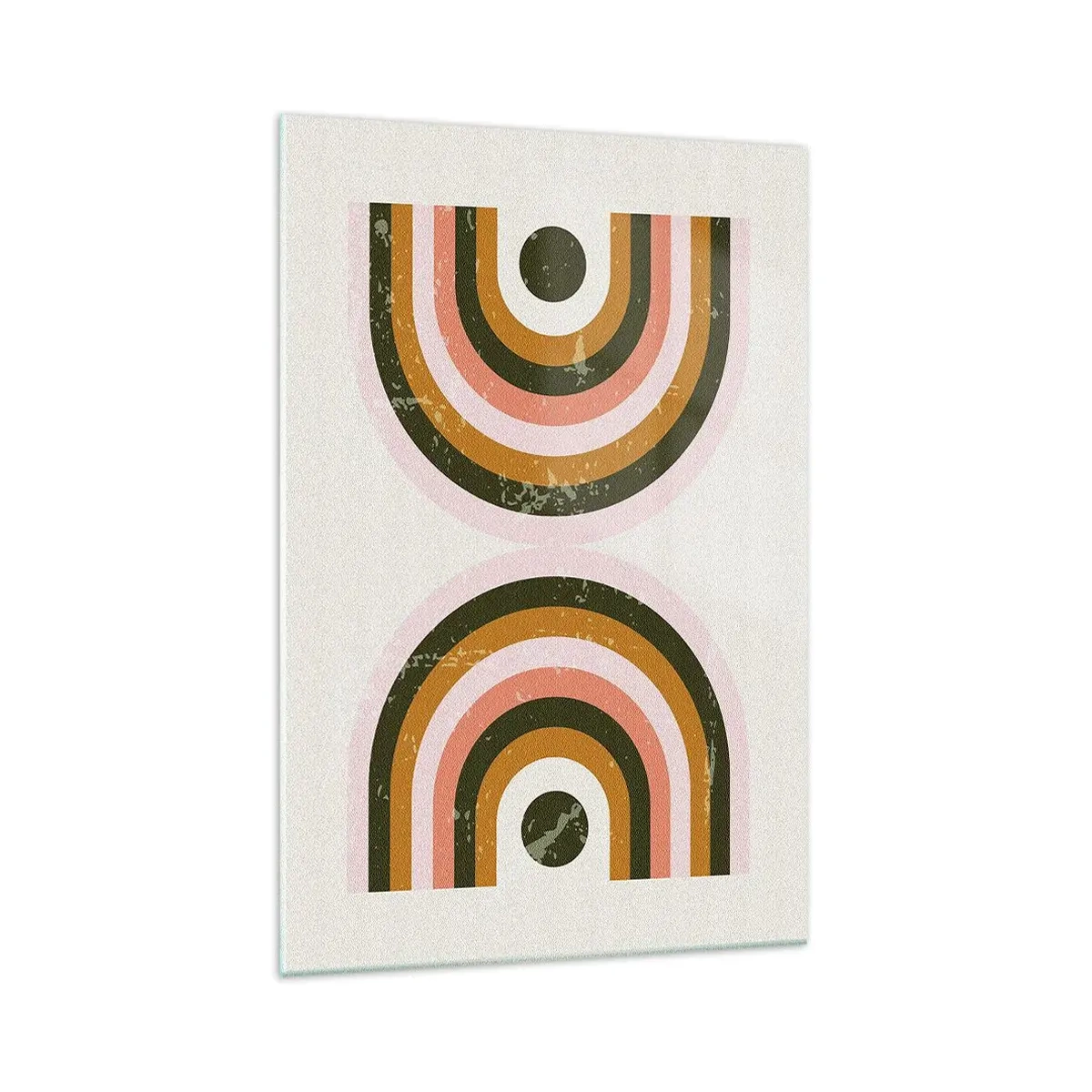 Billede på glas - Tvilling-abstraktion - 70x100 cm