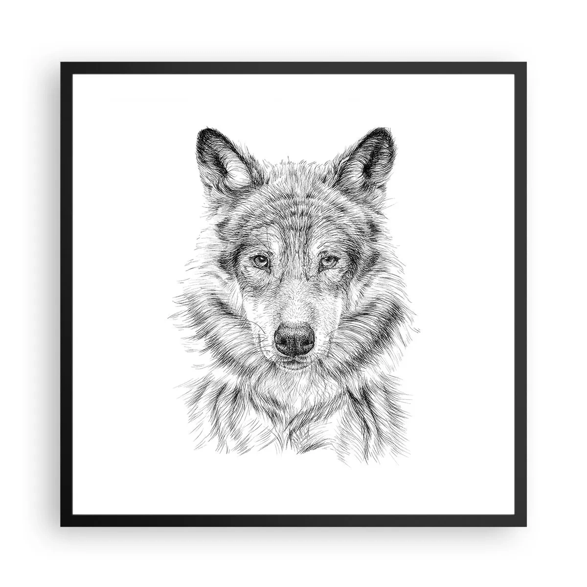 Plakat i sort ramme - En født leder - 60x60 cm