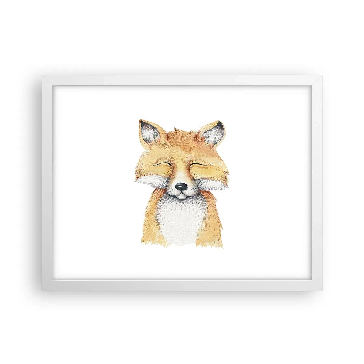 Plakat i hvid ramme - Rævehumor - 40x30 cm