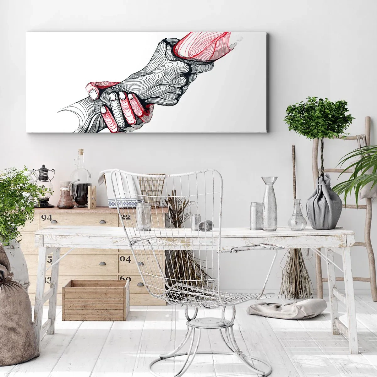 Lærredstryk - Billede på lærred - Du er i gode hænder - 90x30 cm