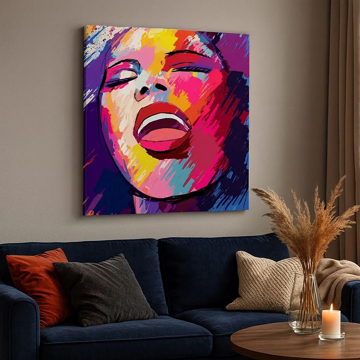 Lærredstryk - Billede på lærred - Syng hele livet - 30x30 cm