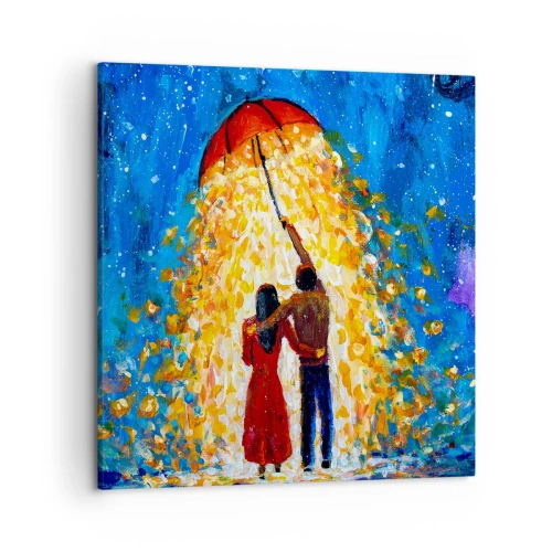 Lærredstryk - Billede på lærred - Magien ved en regnfuld aften? - 50x50 cm