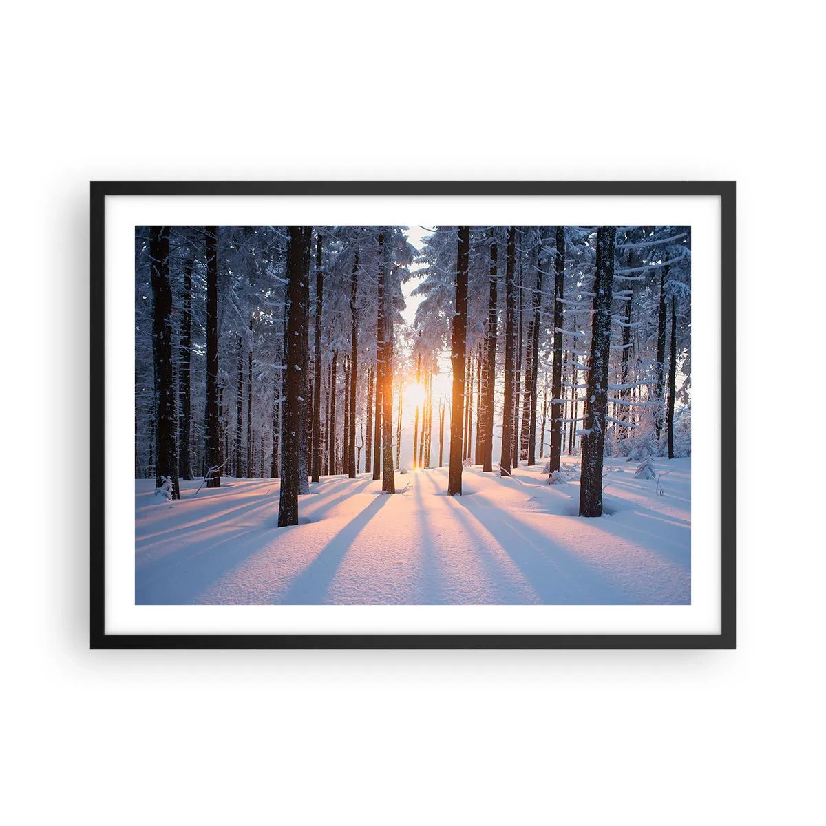 Plakat i sort ramme - Klart i sort og hvidt - 70x50 cm