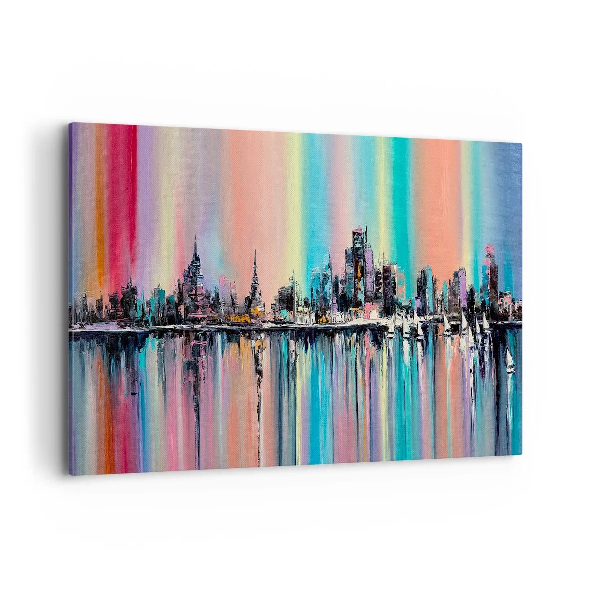 Lærredstryk - Billede på lærred - Skinne nattens lys - 100x70 cm