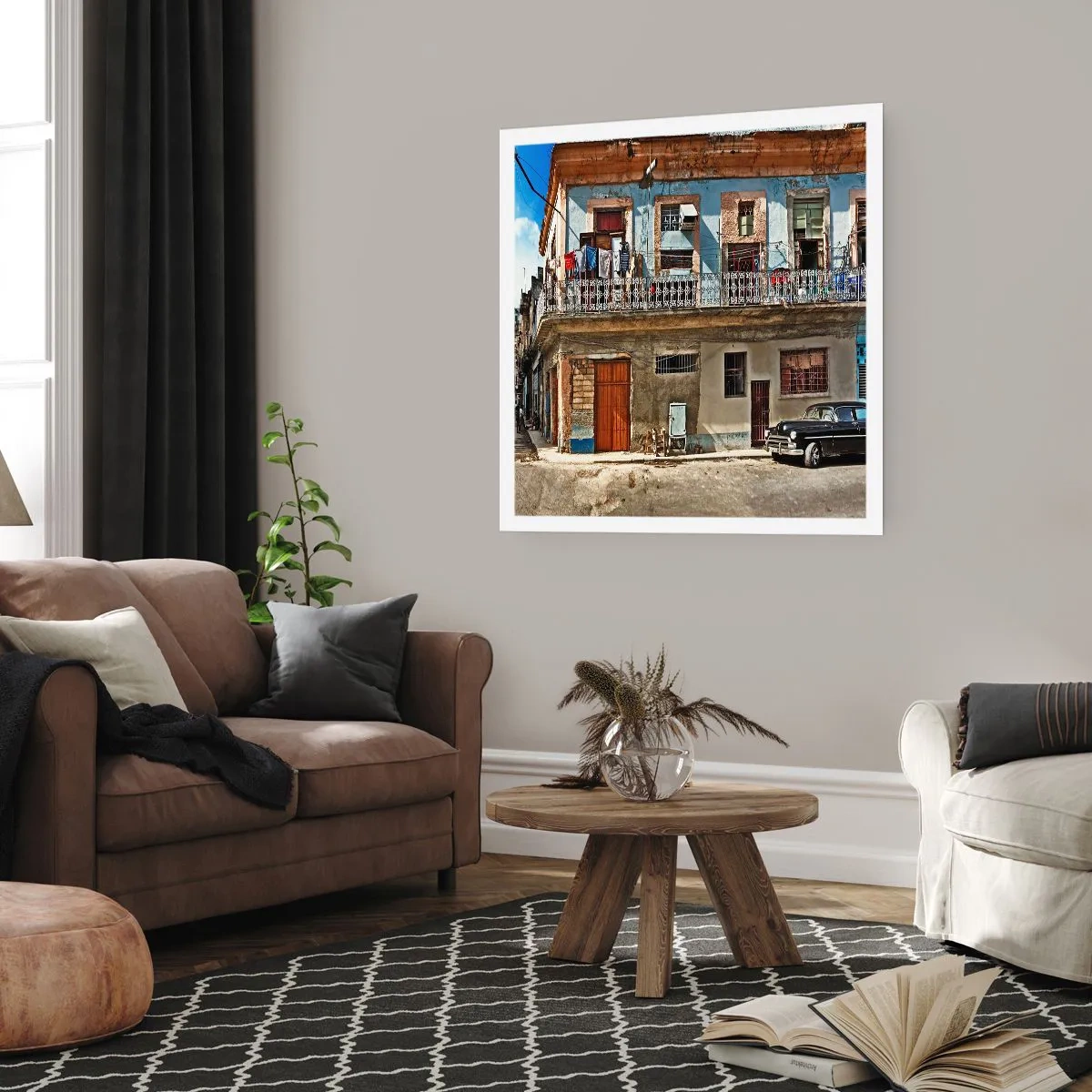 Plakat - Havana stemning - 30x30 cm