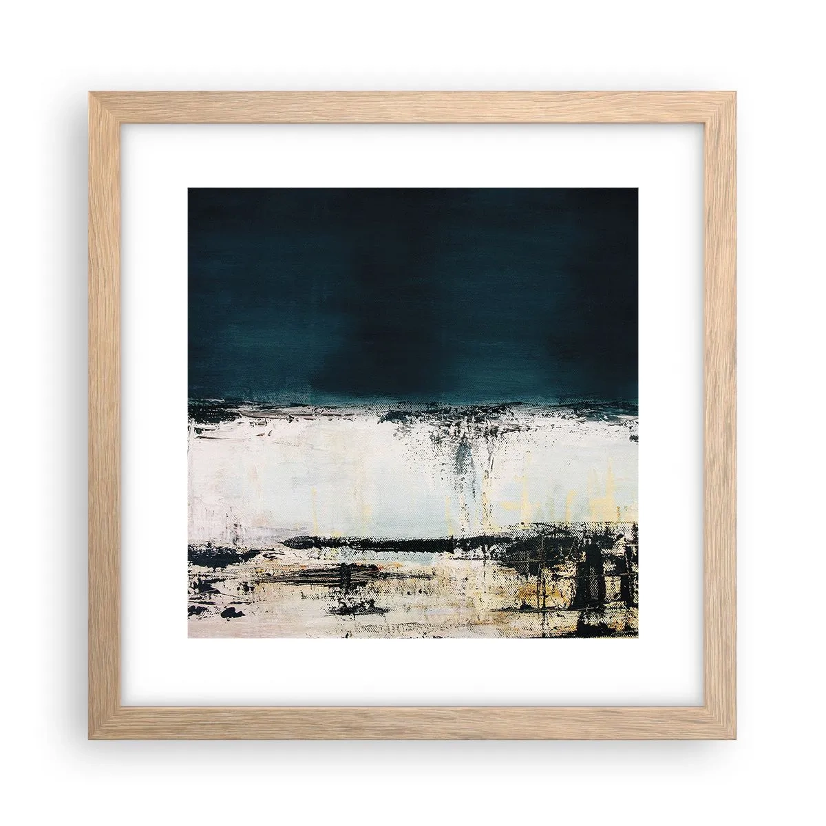 Plakat i ramme af lyst egetræ - Vandret sammensætning - 30x30 cm
