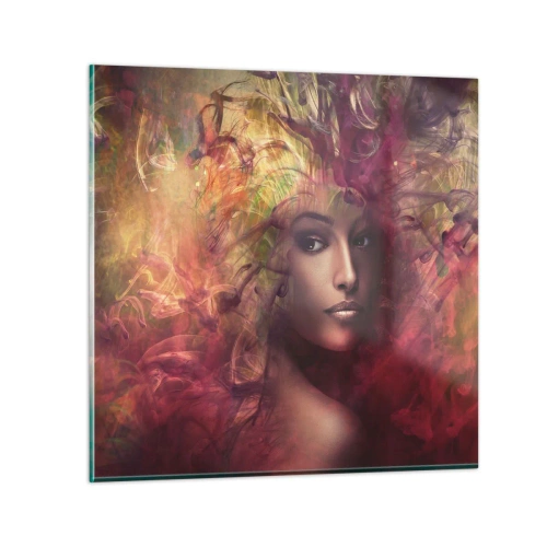 Billede på glas - Her er jeg! - 70x70 cm