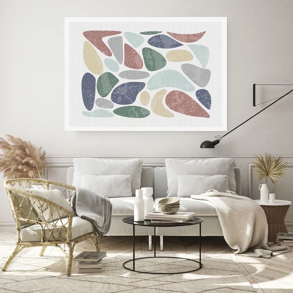 Plakat - Mosaik af pulveriserede farver - 91x61 cm