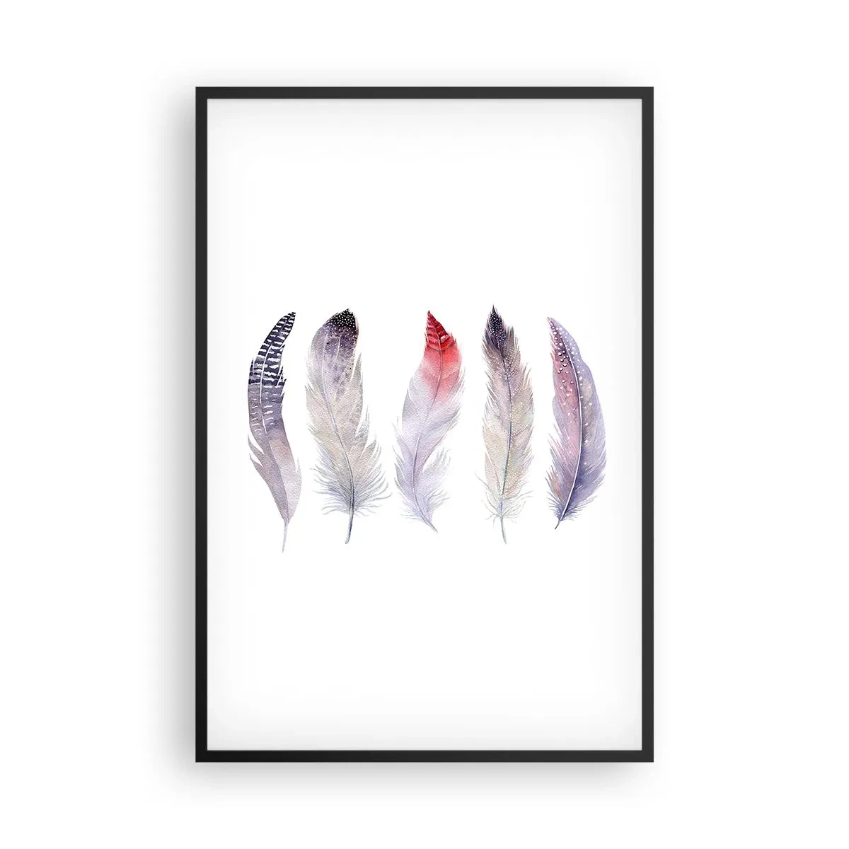 Plakat i sort ramme - Delikat som en flerfarvet tåge - 61x91 cm