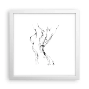 Plakat i hvid ramme - Smuk og stærk - 30x30 cm