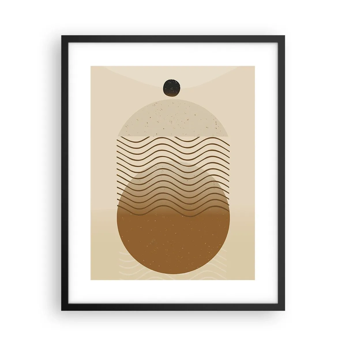 Plakat i sort ramme - Om geometriske figurers oprindelse - 40x50 cm