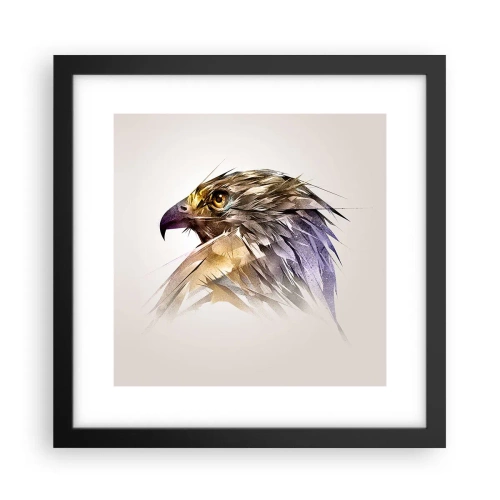 Plakat i sort ramme - Portræt af en kriger - 30x30 cm