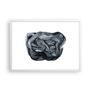 Plakat i hvid ramme - Så enkelt er det ikke - 70x50 cm