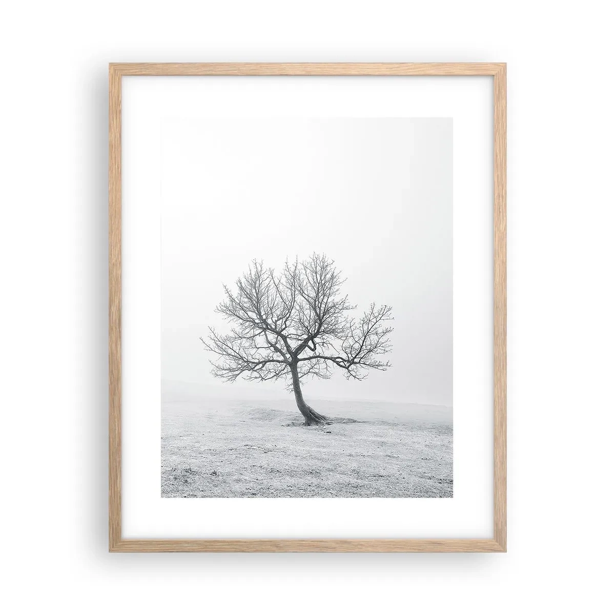 Plakat i ramme af lyst egetræ - Mod intetheden - 40x50 cm