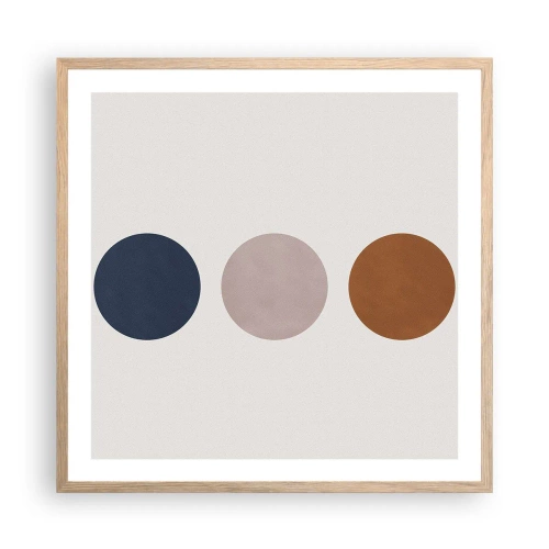 Plakat i ramme af lyst egetræ - Et symbol på perfektion - 60x60 cm