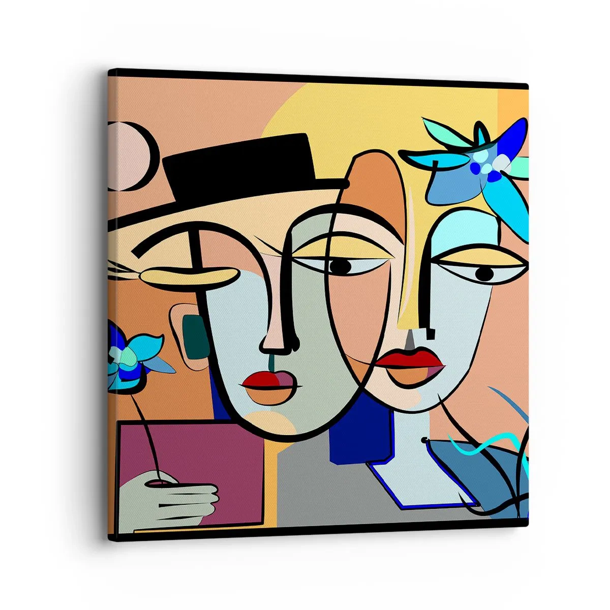 Lærredstryk - Billede på lærred - Picassos randez vous - 30x30 cm