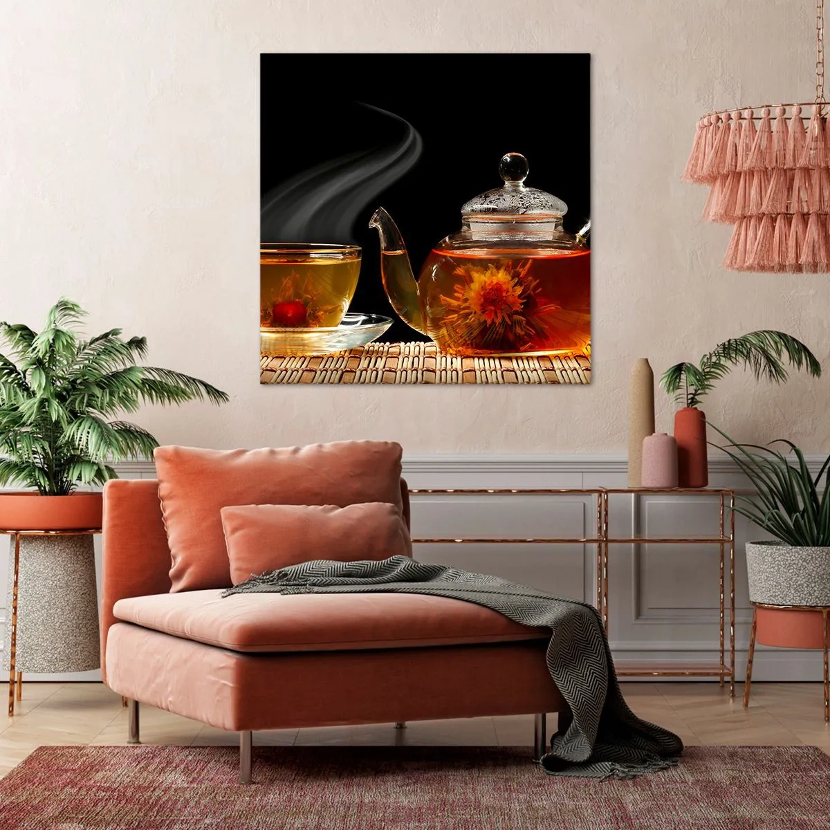 Lærredstryk - Billede på lærred - Magien og kunsten at brygge te - 70x70 cm