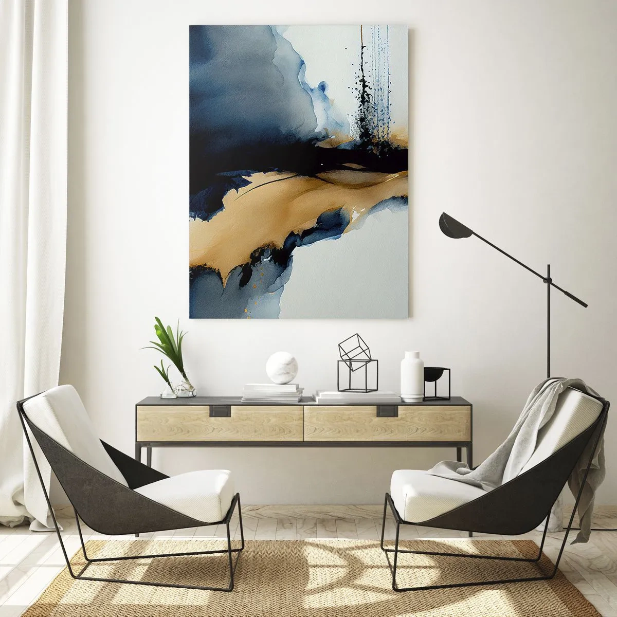 Billede på glas - Bag sløret - 50x70 cm