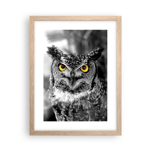 Plakat i ramme af lyst egetræ - Intet kan skjules - 30x40 cm