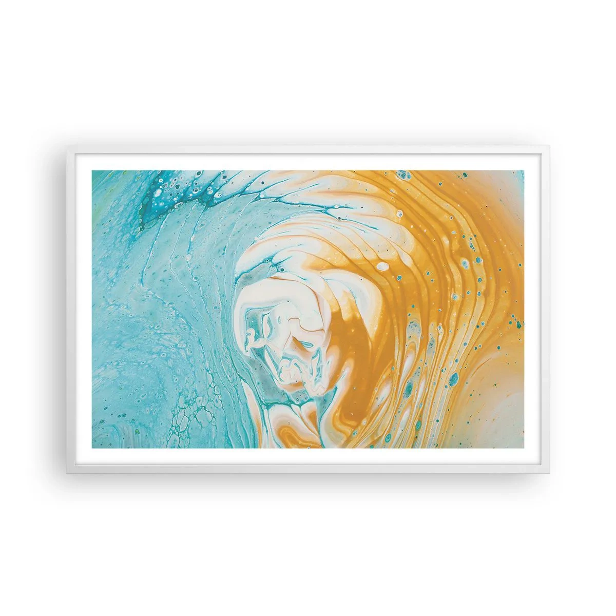 Plakat i hvid ramme - Pastel hvirvel - 91x61 cm