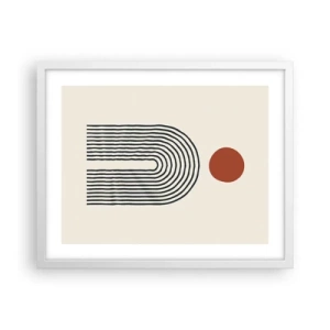 Plakat i hvid ramme - Magnetisme af former og farver - 50x40 cm