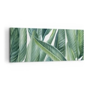 Lærredstryk - Billede på lærred - Det grønne i sig selv - 100x40 cm