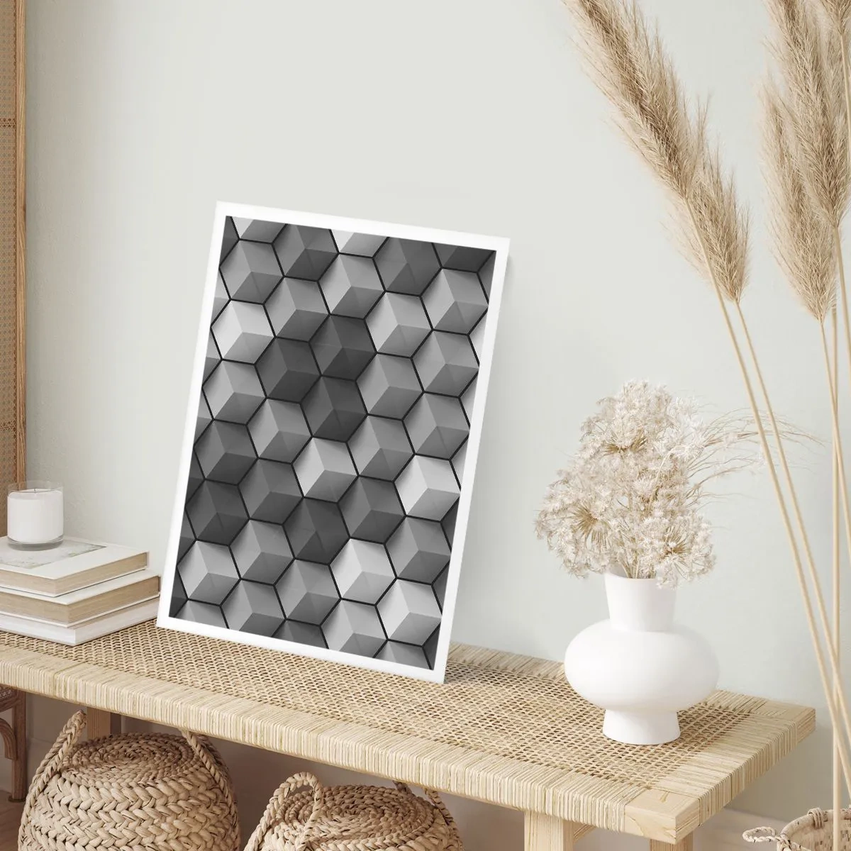 Plakat - Kubistisk puslespil - 70x100 cm