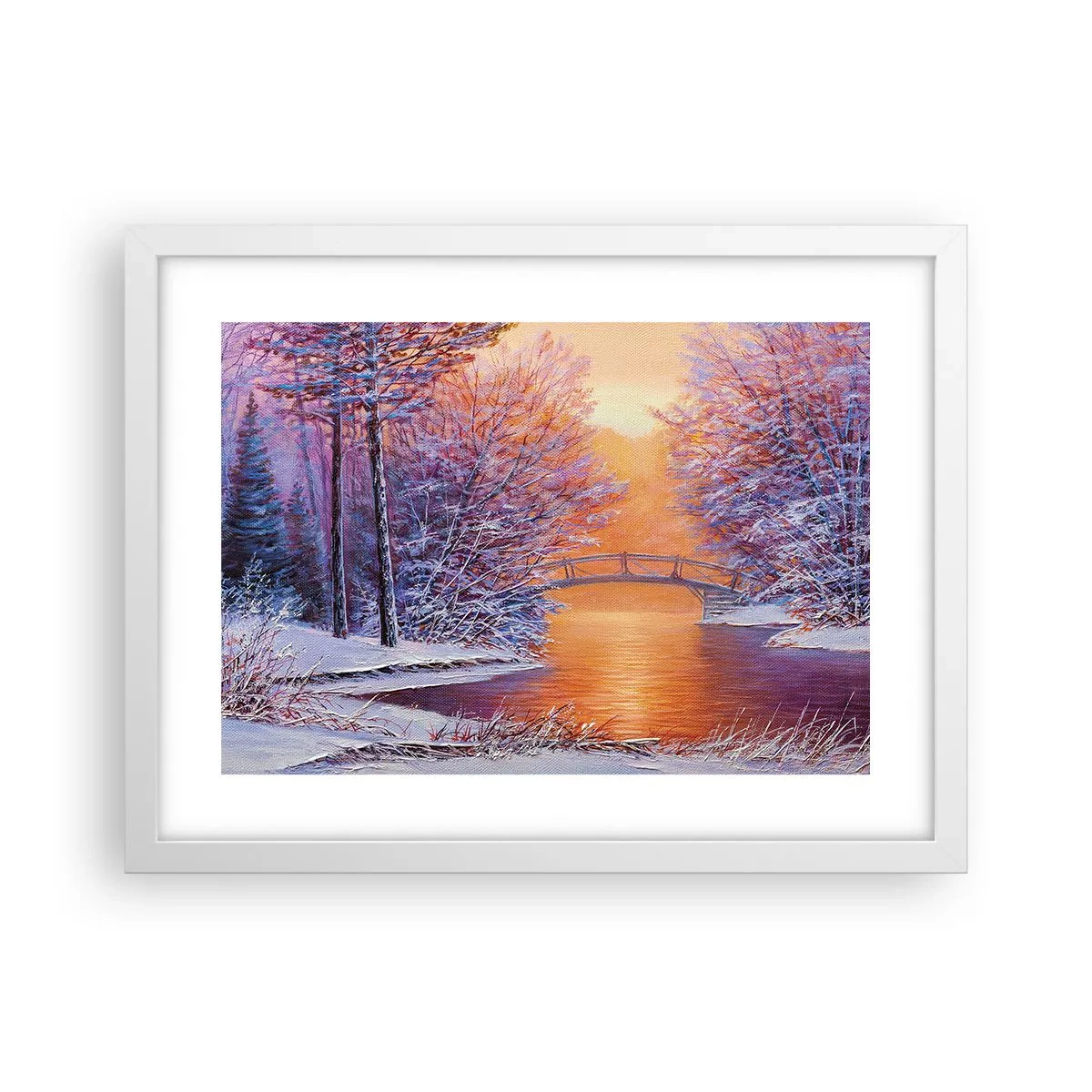 Plakat i hvid ramme - Lad os mødes her - 40x30 cm