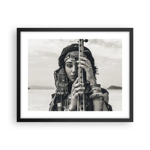 Plakat i sort ramme - Selve den orientalske musik - 50x40 cm