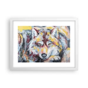 Plakat i hvid ramme - Fred blandt kære - 40x30 cm