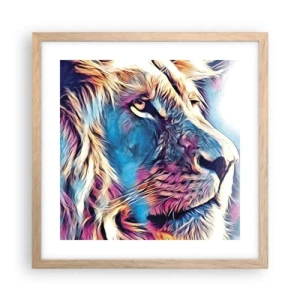 Plakat i ramme af lyst egetræ - Naturens visdom - 40x40 cm
