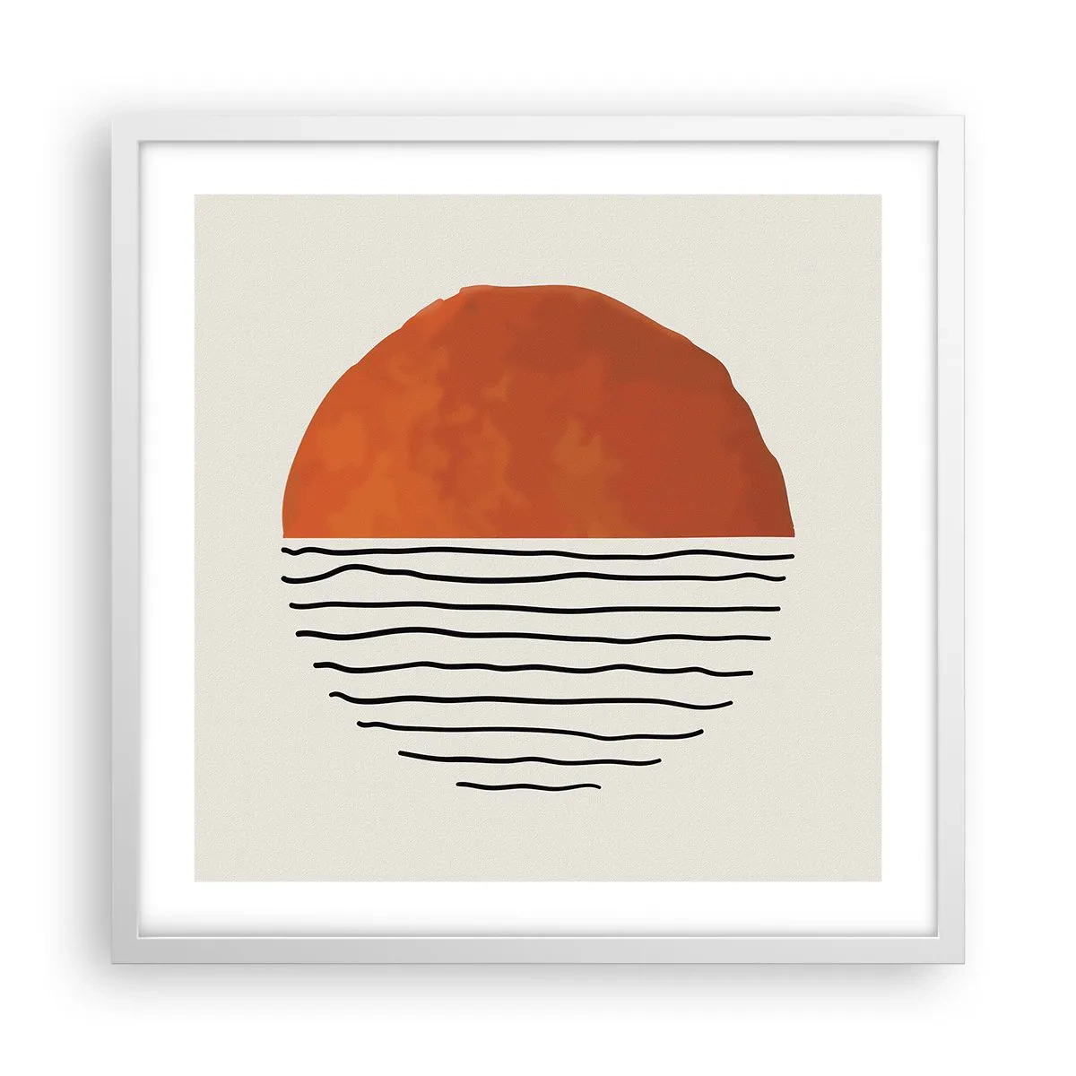 Plakat i hvid ramme - I en japansk atmosfære - 50x50 cm