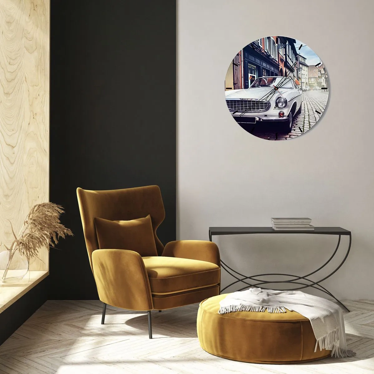 Vægur, Uret - Fortiden er i dag - 40x40 cm