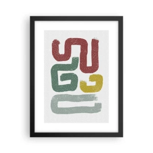 Plakat i sort ramme - På et ukendt sprog - 30x40 cm
