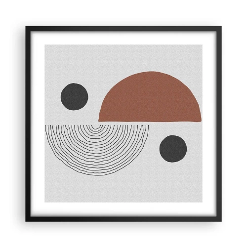 Plakat i sort ramme - Perfektion af hjulet - 50x50 cm