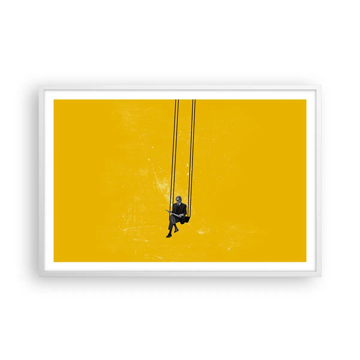 Plakat i hvid ramme - En dag som alle andre - 91x61 cm