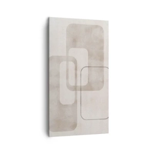 Lærredstryk - Billede på lærred - Geometrisk fuga - 45x80 cm