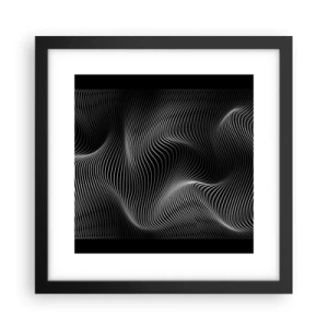 Plakat i sort ramme - Lysets dans i rummet - 30x30 cm