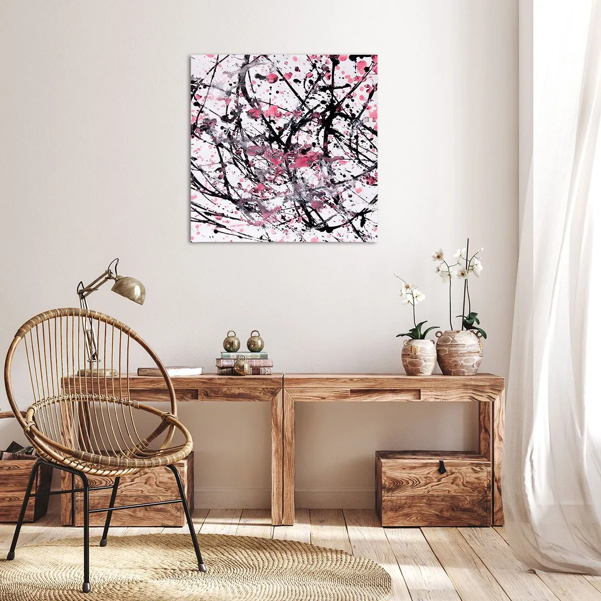 Lærredstryk - Billede på lærred - Livets flygtige natur - 70x70 cm