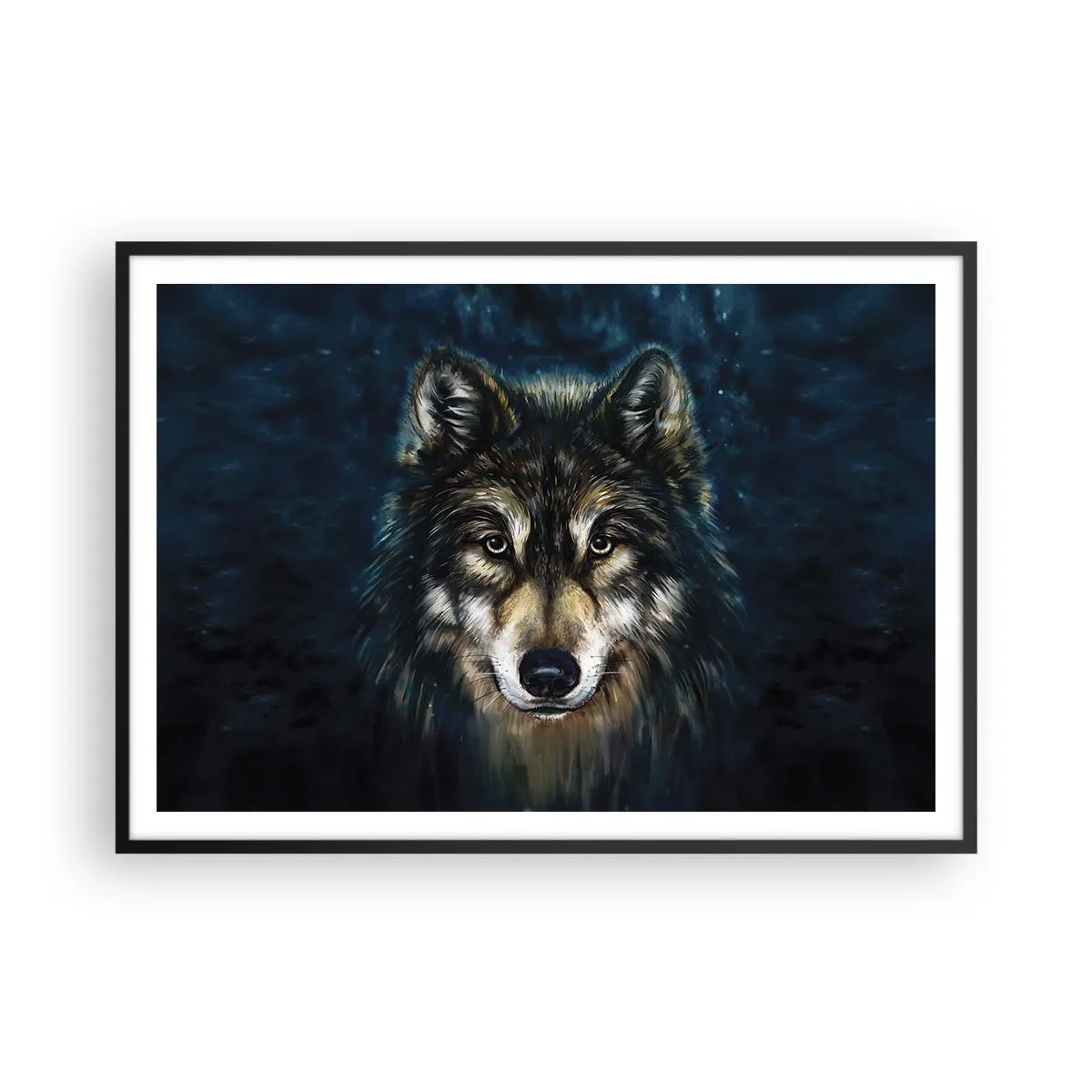 Plakat i sort ramme - Alfa? Og omega - 100x70 cm